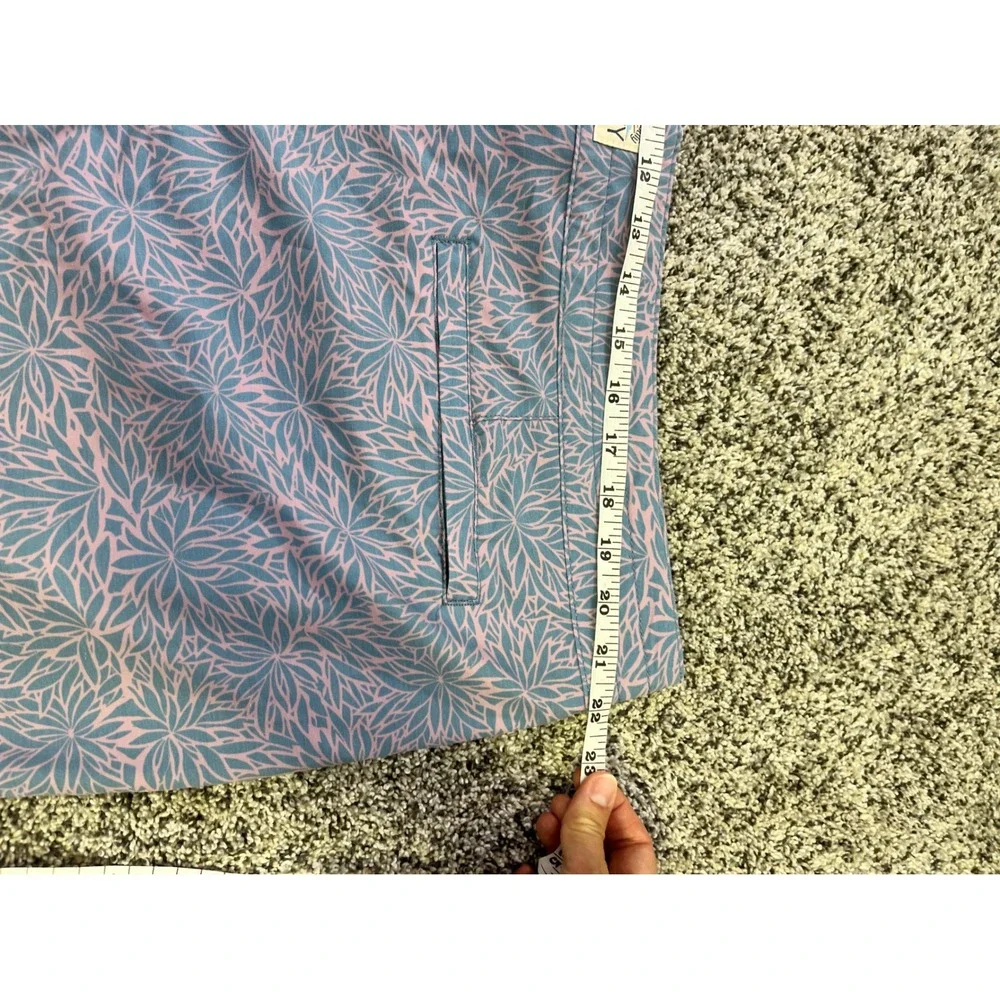 Faherty Mens Blue‎ Pink Floral Sunburst Board Shorts Swim Trunks Size 40